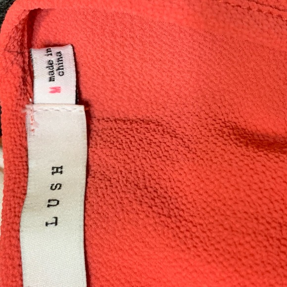 Lush Coral Top with Aztec Detail & Keyhole Back - Picture 3 of 4